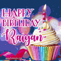 Happy Birthday Raiyan - Lovely Animated GIF