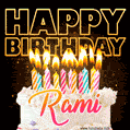 Rami - Animated Happy Birthday Cake GIF for WhatsApp