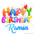 Happy Birthday Ramon - Creative Personalized GIF With Name