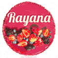 Happy Birthday Cake with Name Rayana - Free Download