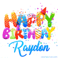 Happy Birthday Raydon - Creative Personalized GIF With Name