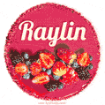Happy Birthday Cake with Name Raylin - Free Download