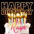 Rayn - Animated Happy Birthday Cake GIF Image for WhatsApp