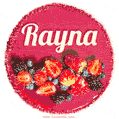Happy Birthday Cake with Name Rayna - Free Download