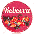 Happy Birthday Cake with Name Rebecca - Free Download
