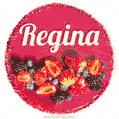 Happy Birthday Cake with Name Regina - Free Download