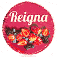 Happy Birthday Cake with Name Reigna - Free Download