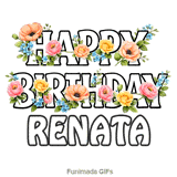 Beautiful floral arrangement with roses swaying gently for Renata s birthday