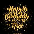 Happy Birthday Card for Rene - Download GIF and Send for Free