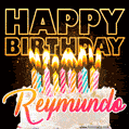 Reymundo - Animated Happy Birthday Cake GIF for WhatsApp