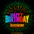 New Bursting with Colors Happy Birthday Rhonin GIF and Video with Music