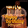 Chocolate Happy Birthday Cake for Rhyatt (GIF)