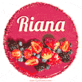 Happy Birthday Cake with Name Riana - Free Download