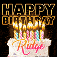 Ridge - Animated Happy Birthday Cake GIF for WhatsApp