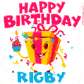 Funny Happy Birthday Rigby GIF