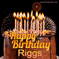 Chocolate Happy Birthday Cake for Riggs (GIF)