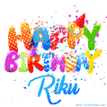 Happy Birthday Riku - Creative Personalized GIF With Name