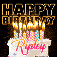 Ripley - Animated Happy Birthday Cake GIF Image for WhatsApp