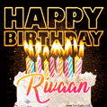 Rivaan - Animated Happy Birthday Cake GIF for WhatsApp