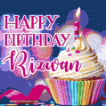 Happy Birthday Rizwan - Lovely Animated GIF