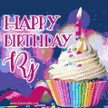 Happy Birthday Rj - Lovely Animated GIF