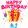 Funny Happy Birthday Rj GIF