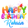 Happy Birthday Rohaan - Creative Personalized GIF With Name