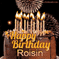 Chocolate Happy Birthday Cake for Roisin (GIF)