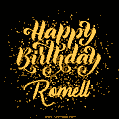 Happy Birthday Card for Romell - Download GIF and Send for Free