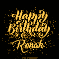 Happy Birthday Card for Ronak - Download GIF and Send for Free