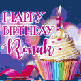Happy Birthday Ronak - Lovely Animated GIF