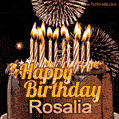 Chocolate Happy Birthday Cake for Rosalia (GIF)