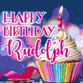 Happy Birthday Rudolph - Lovely Animated GIF