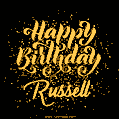 Happy Birthday Card for Russell - Download GIF and Send for Free