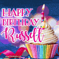 Happy Birthday Russell - Lovely Animated GIF