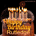 Chocolate Happy Birthday Cake for Rutledge (GIF)