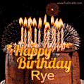 Chocolate Happy Birthday Cake for Rye (GIF)