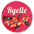 Happy Birthday Cake with Name Ryelle - Free Download
