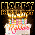 Rykker - Animated Happy Birthday Cake GIF for WhatsApp