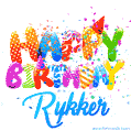 Happy Birthday Rykker - Creative Personalized GIF With Name