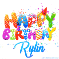 Happy Birthday Rylin - Creative Personalized GIF With Name