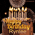 Chocolate Happy Birthday Cake for Rynlee (GIF)