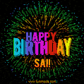 New Bursting with Colors Happy Birthday Sai GIF and Video with Music