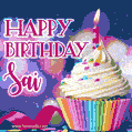 Happy Birthday Sai - Lovely Animated GIF