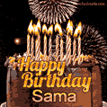 Chocolate Happy Birthday Cake for Sama (GIF)