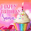 Happy Birthday Sama - Lovely Animated GIF