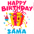 Funny Happy Birthday Sama GIF