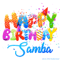 Happy Birthday Samba - Creative Personalized GIF With Name