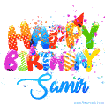 Happy Birthday Samir - Creative Personalized GIF With Name