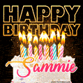 Sammie - Animated Happy Birthday Cake GIF Image for WhatsApp